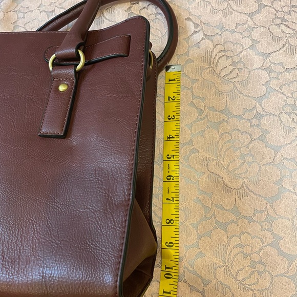 ModCloth burgundy briefcase bag - Picture 4 of 4